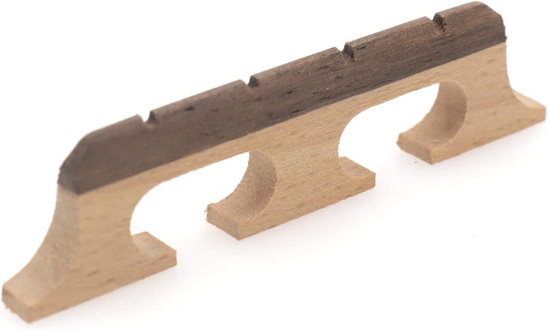 Cheerock 4-String Banjo Bridge, Ebony Maple Banjo Bridge Replacement Composite with Dual-Pivot Design for Enhanced Acoustic Performance - Image 1
